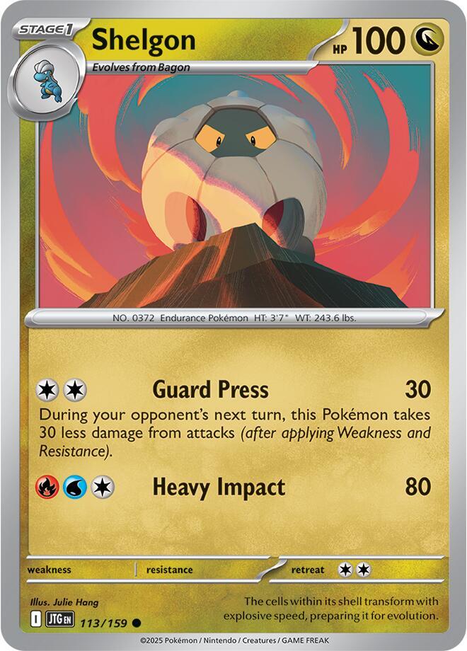 Shelgon 113/159 card from SV09: Journey Together