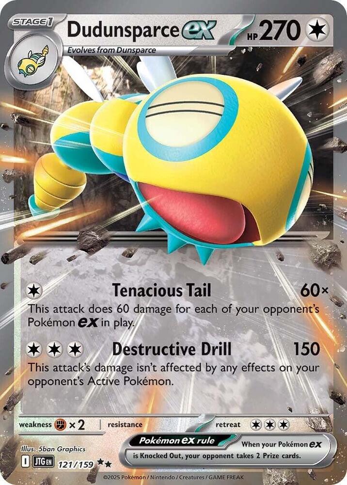 Dudunsparce ex 121/159 card from SV09: Journey Together
