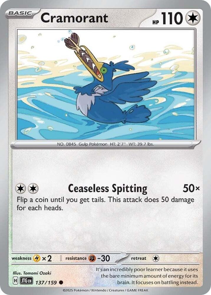 Cramorant 137/159 card from SV09: Journey Together