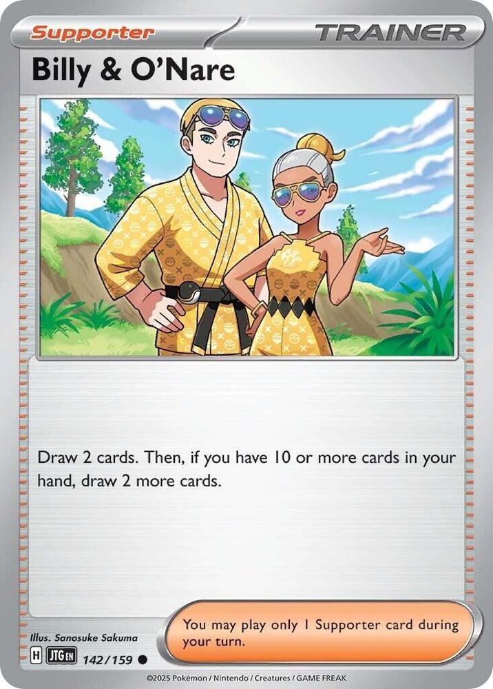 Billy & O'Nare 142/159 card from SV09: Journey Together