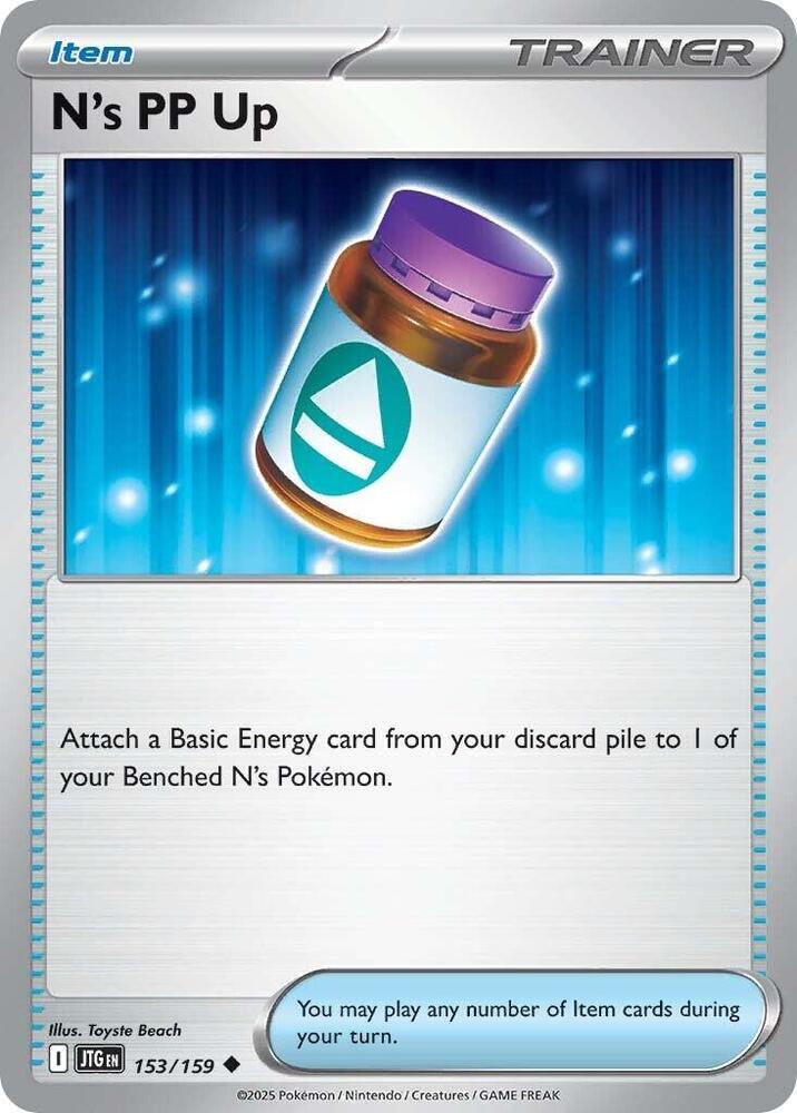 N's PP Up 153/159 card from SV09: Journey Together