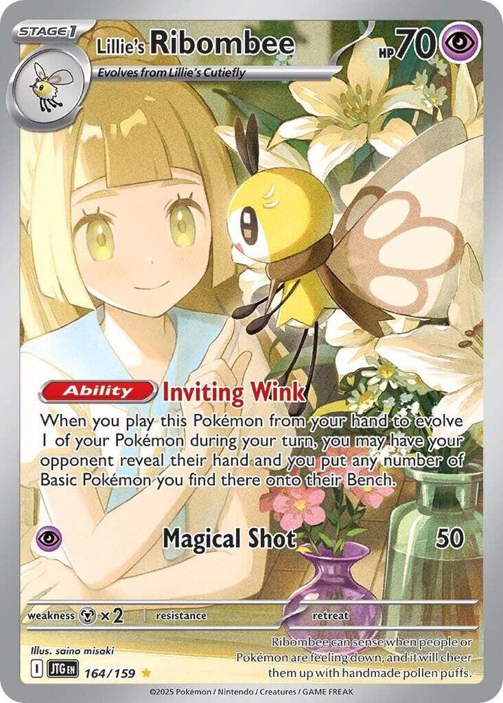 Lillie's Ribombee 164/159 card from SV09: Journey Together