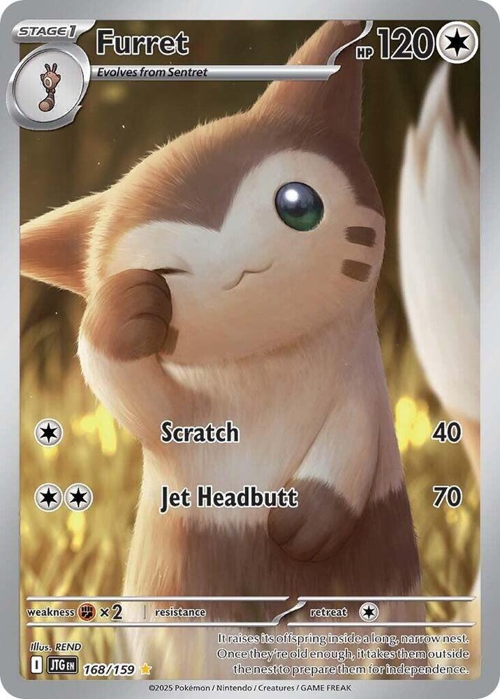 Furret 168/159 card from SV09: Journey Together