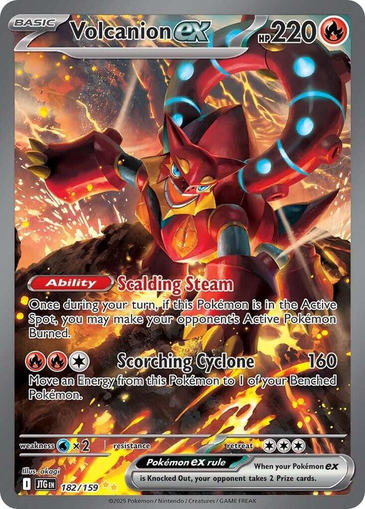 Volcanion ex 182/159 card from SV09: Journey Together
