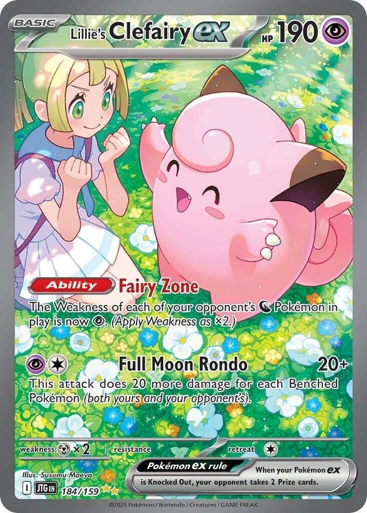 Lillie's Clefairy ex 184/159 card from SV09: Journey Together