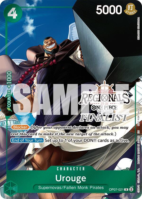Urouge (Regional Finalist Card Set 2025 Vol.1) OP07-021 card from One Piece Promotion Cards