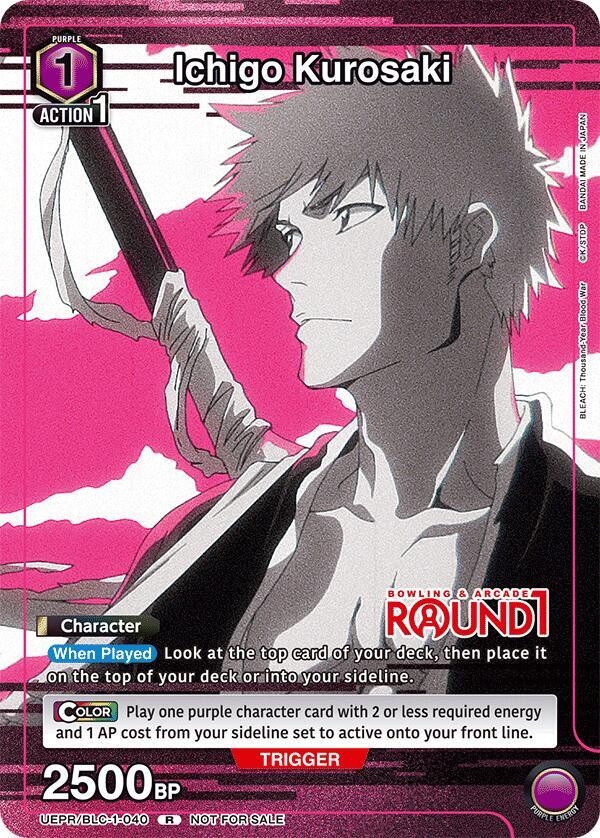 Ichigo Kurosaki (Round1 Bowling & Arcade) UEPR/BLC-1-040 card from Union Arena Promotion Cards
