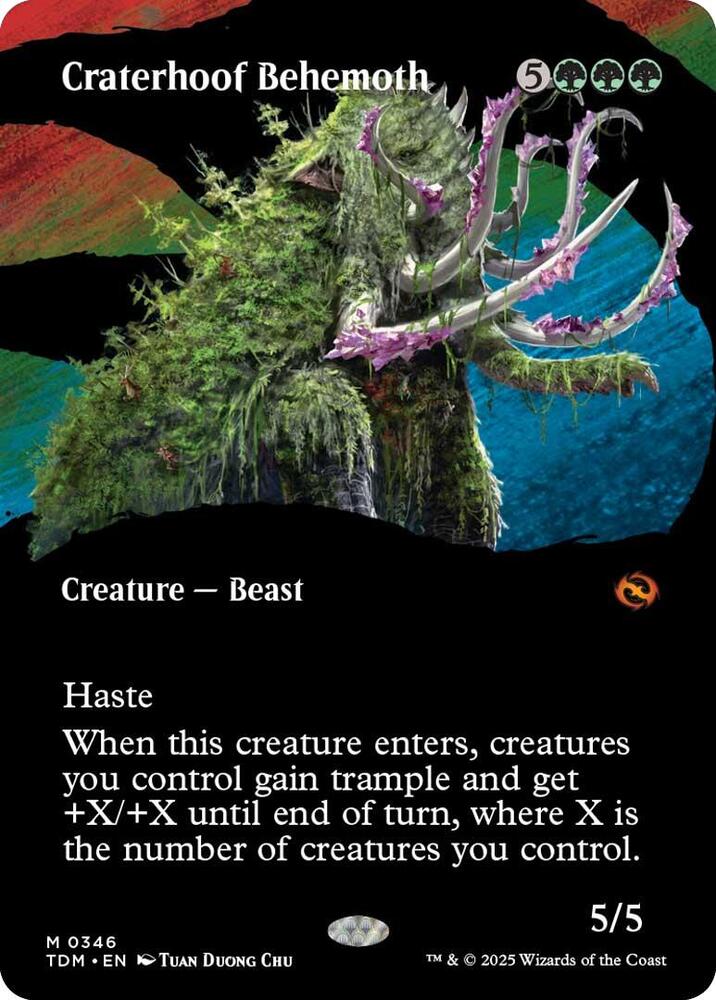 Craterhoof Behemoth (Borderless) 346 card from Tarkir: Dragonstorm
