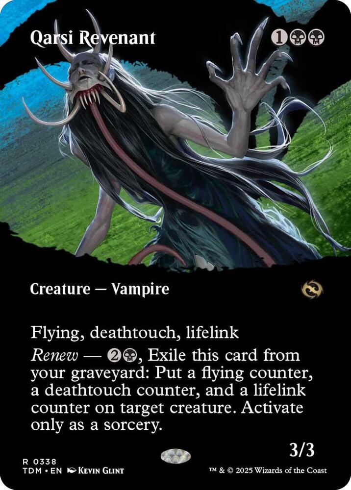 Qarsi Revenant (Borderless) 338 card from Tarkir: Dragonstorm