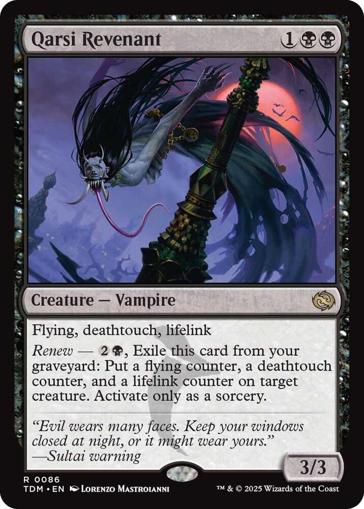 Qarsi Revenant 86 card from Tarkir: Dragonstorm