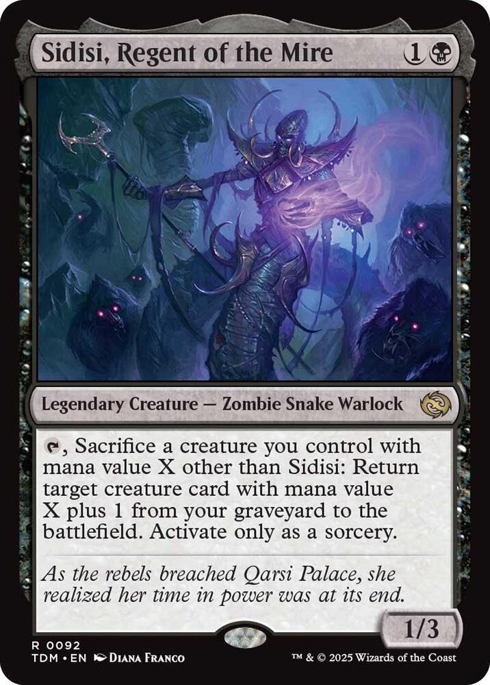 Sidisi, Regent of the Mire 92 card from Tarkir: Dragonstorm