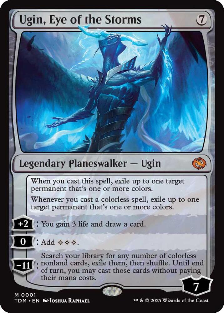 Ugin, Eye of the Storms 1 card from Tarkir: Dragonstorm