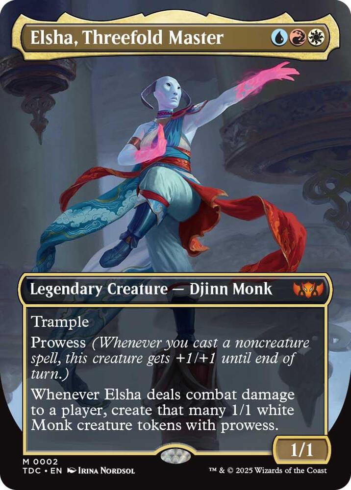 Elsha, Threefold Master (Borderless) 2 card from Commander: Tarkir: Dragonstorm
