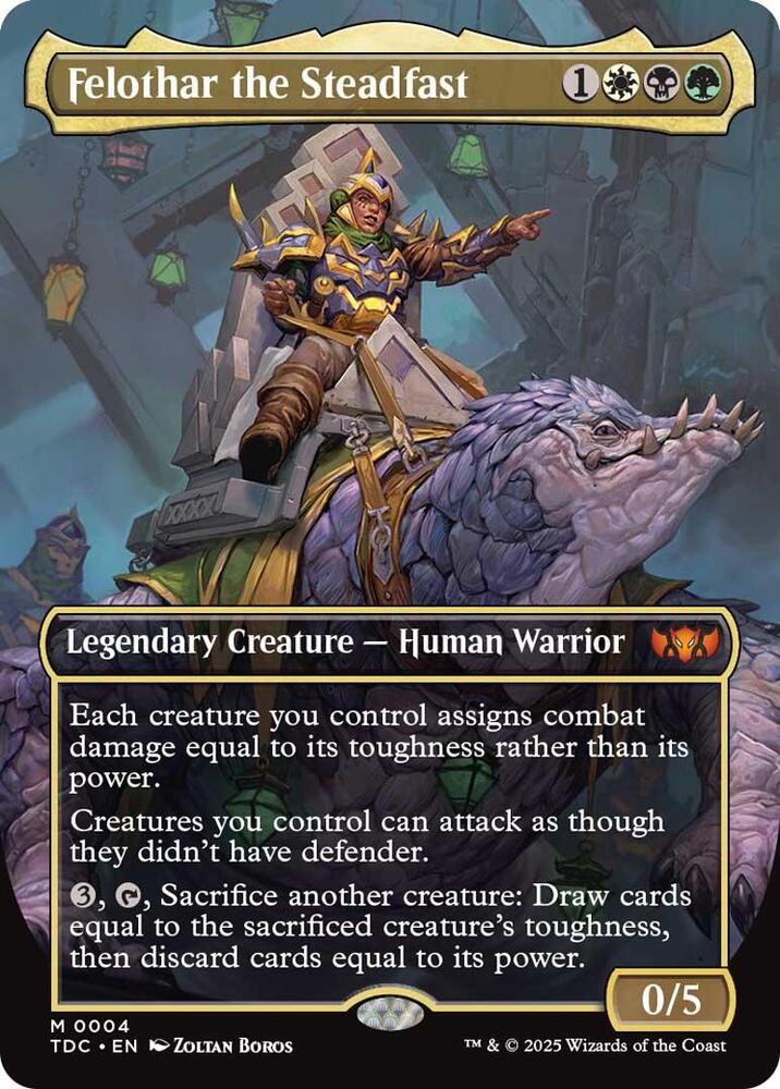 Felothar the Steadfast (Borderless) 4 card from Commander: Tarkir: Dragonstorm