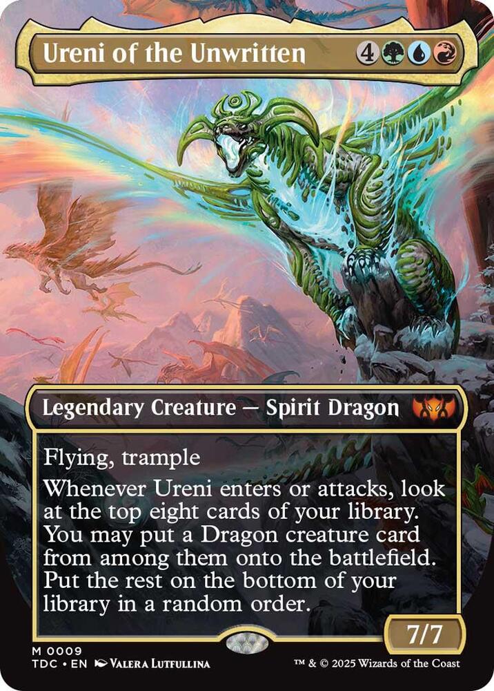 Ureni of the Unwritten (Borderless) 9 card from Commander: Tarkir: Dragonstorm