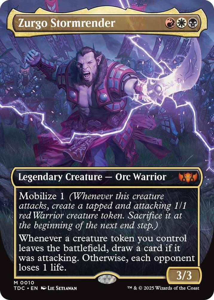 Zurgo Stormrender (Borderless) 10 card from Commander: Tarkir: Dragonstorm
