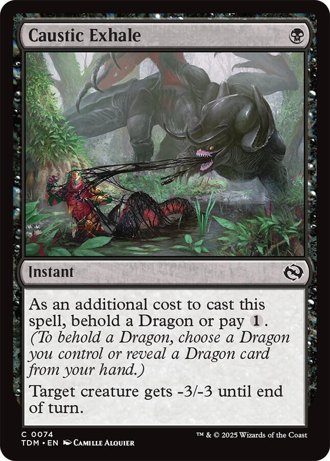 Caustic Exhale 74 card from Tarkir: Dragonstorm