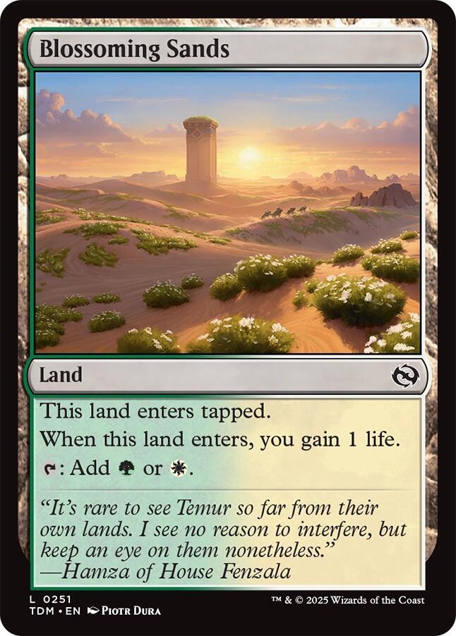 Blossoming Sands 251 card from Tarkir: Dragonstorm