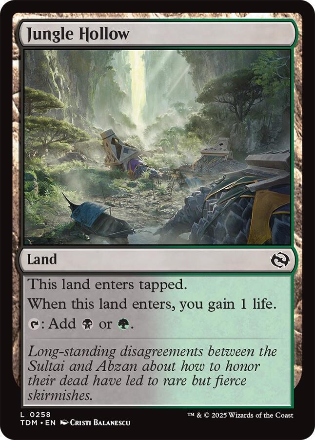 Jungle Hollow 258 card from Tarkir: Dragonstorm