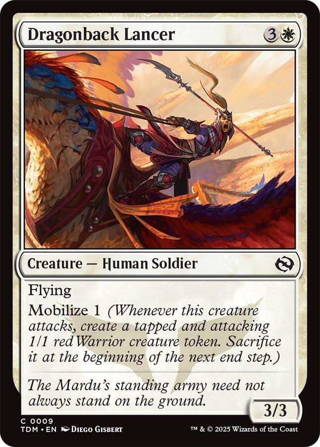 Dragonback Lancer 9 card from Tarkir: Dragonstorm