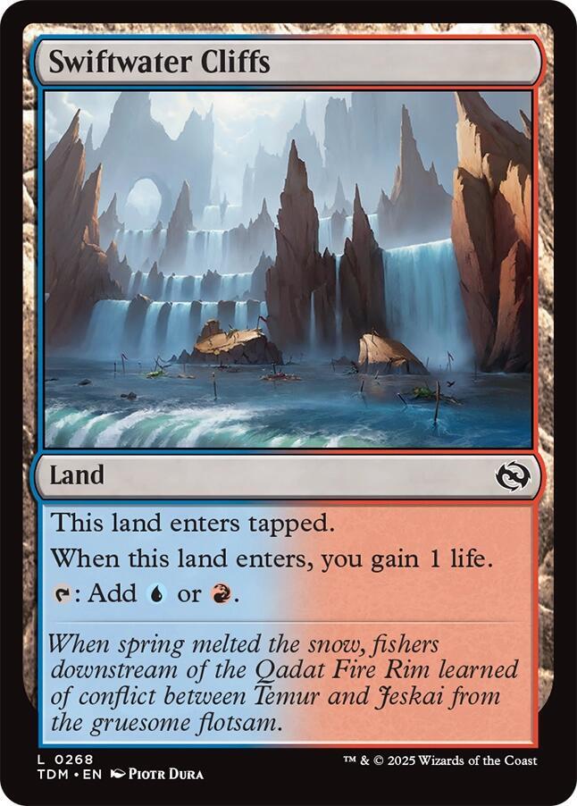 Swiftwater Cliffs 268 card from Tarkir: Dragonstorm