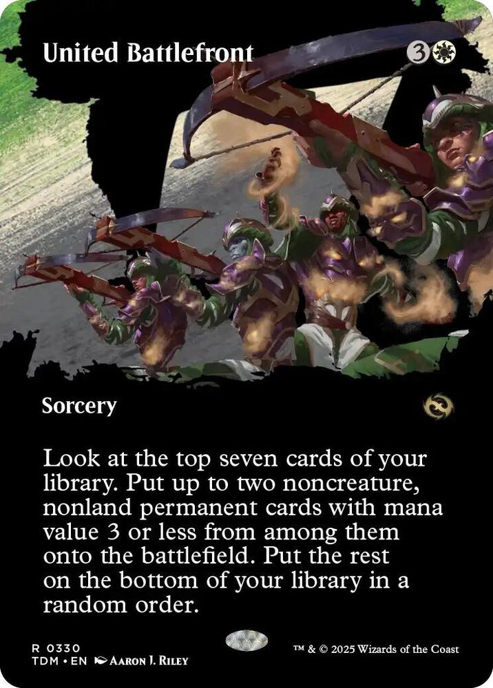 United Battlefront (Borderless) 330 card from Tarkir: Dragonstorm