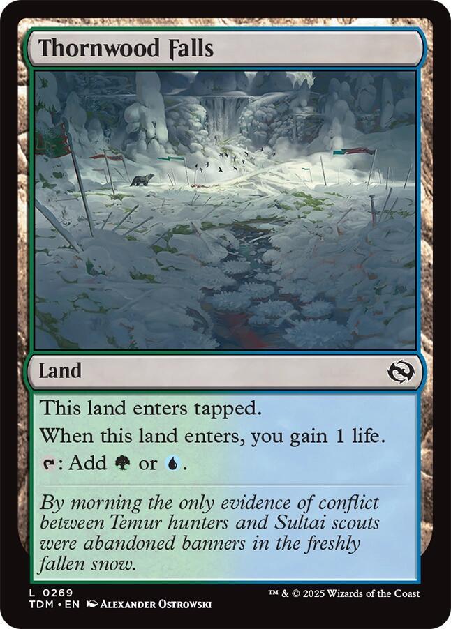 Thornwood Falls 269 card from Tarkir: Dragonstorm