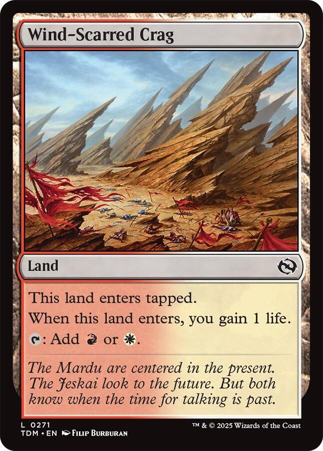 Wind-Scarred Crag 271 card from Tarkir: Dragonstorm