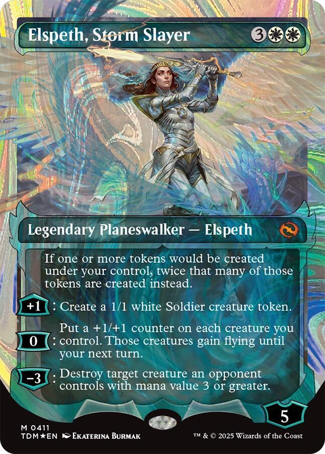 Elspeth, Storm Slayer (Showcase) (Halo Foil) 411 card from Tarkir: Dragonstorm