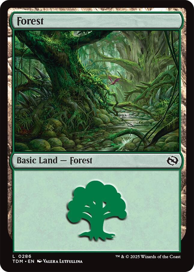 Forest 286 card from Tarkir: Dragonstorm