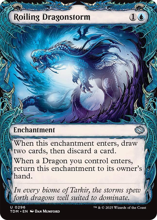 Roiling Dragonstorm (Showcase) 296 card from Tarkir: Dragonstorm