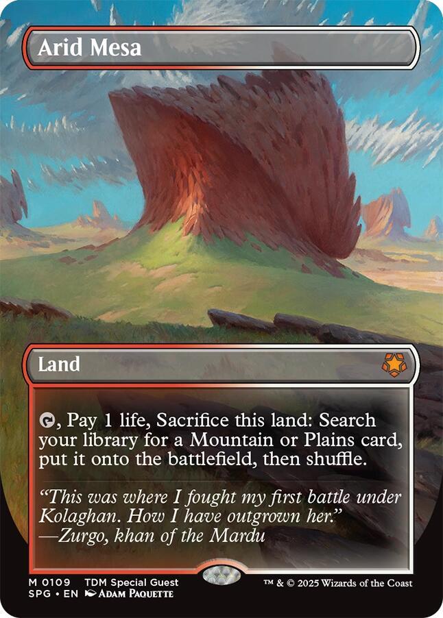 Arid Mesa (Borderless) 109 card from Special Guests