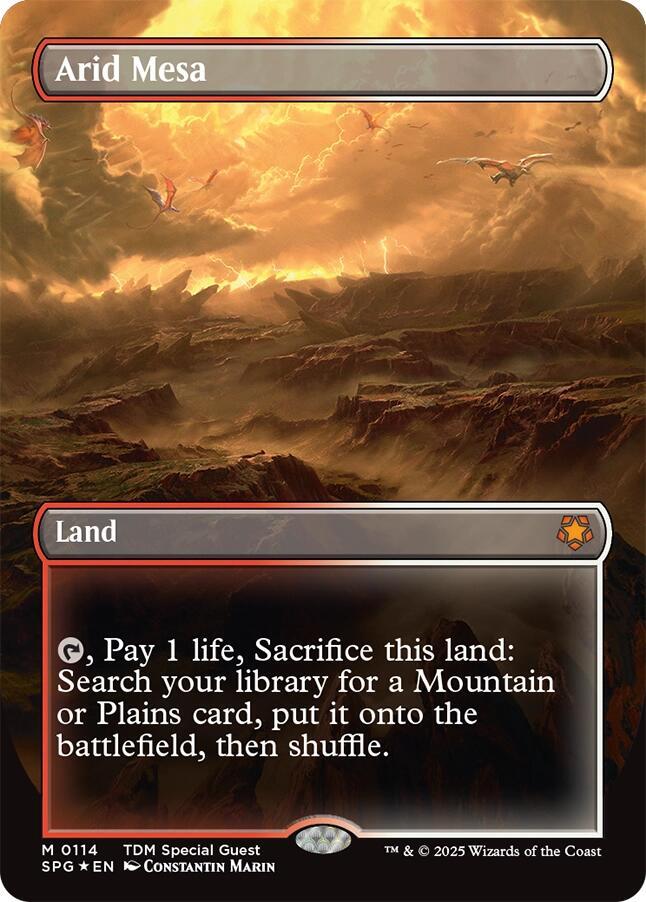 Arid Mesa (Borderless) (Dragonscale Foil) 114 card from Special Guests