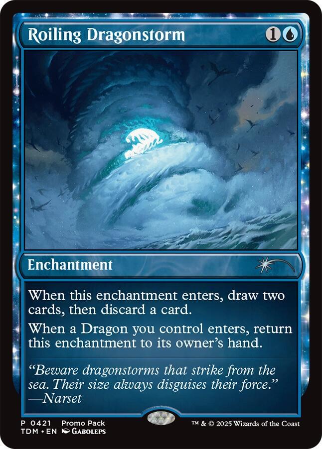 Roiling Dragonstorm 421 card from Promo Pack: Tarkir: Dragonstorm