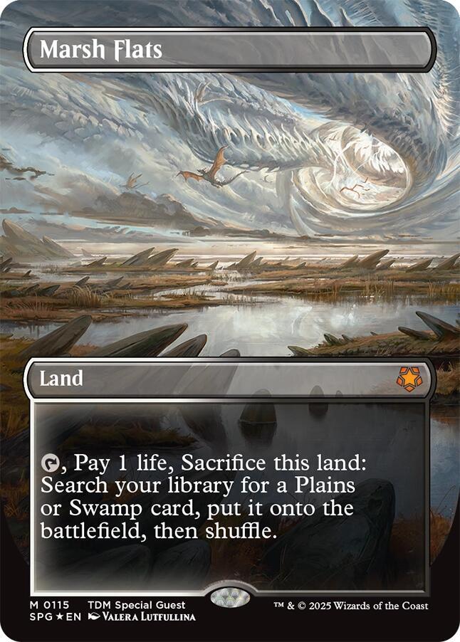 Marsh Flats (Borderless) (Dragonscale Foil) 115 card from Special Guests