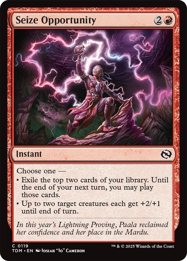 Seize Opportunity 119 card from Tarkir: Dragonstorm