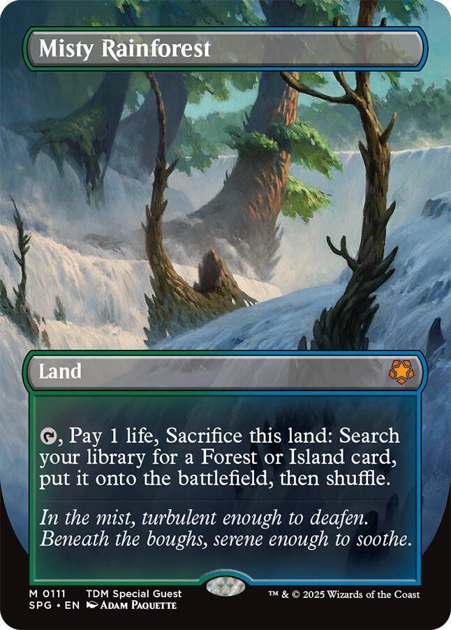 Misty Rainforest (Borderless) 111 card from Special Guests