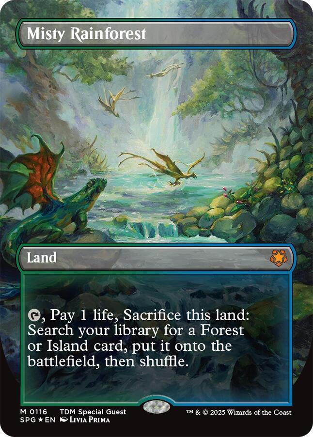 Misty Rainforest (Borderless) (Dragonscale Foil) 116 card from Special Guests
