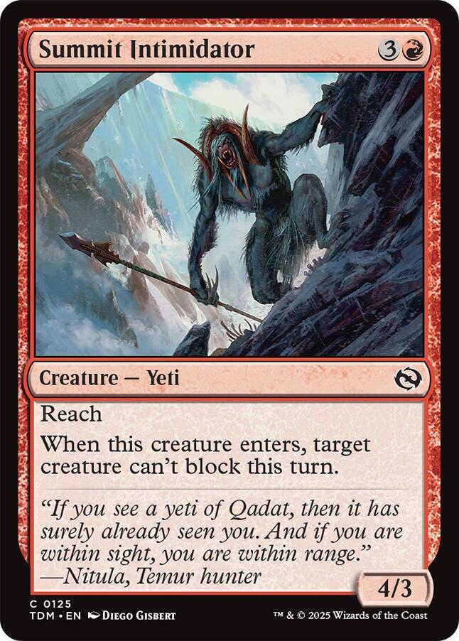Summit Intimidator 125 card from Tarkir: Dragonstorm