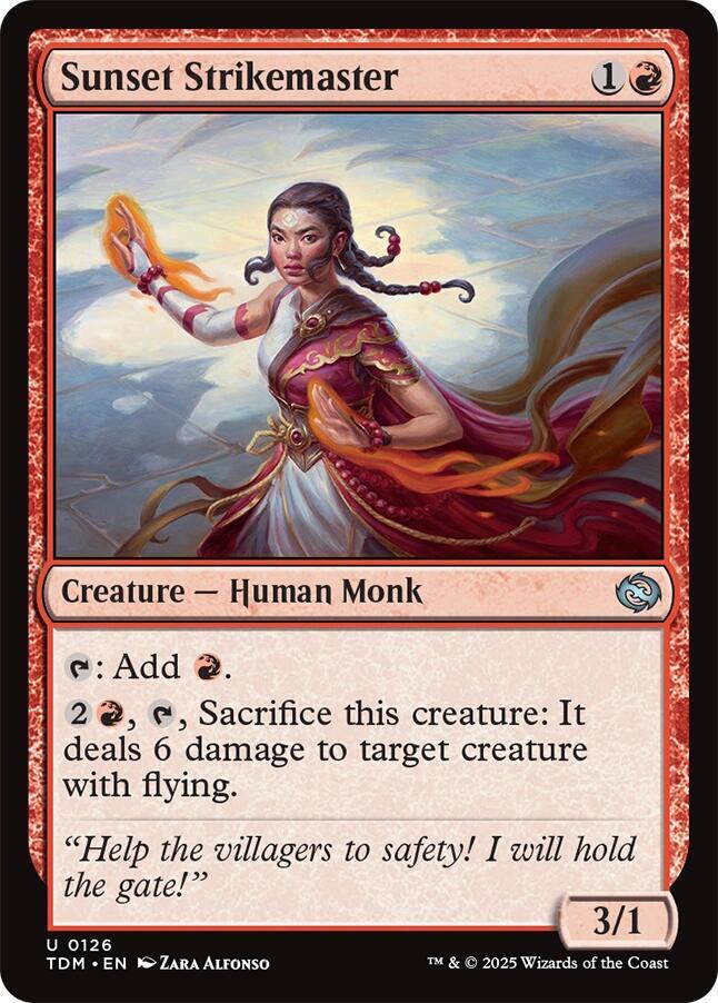 Sunset Strikemaster 126 card from Tarkir: Dragonstorm