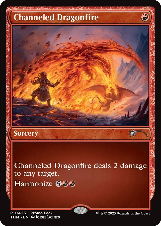 Channeled Dragonfire 423 card from Promo Pack: Tarkir: Dragonstorm