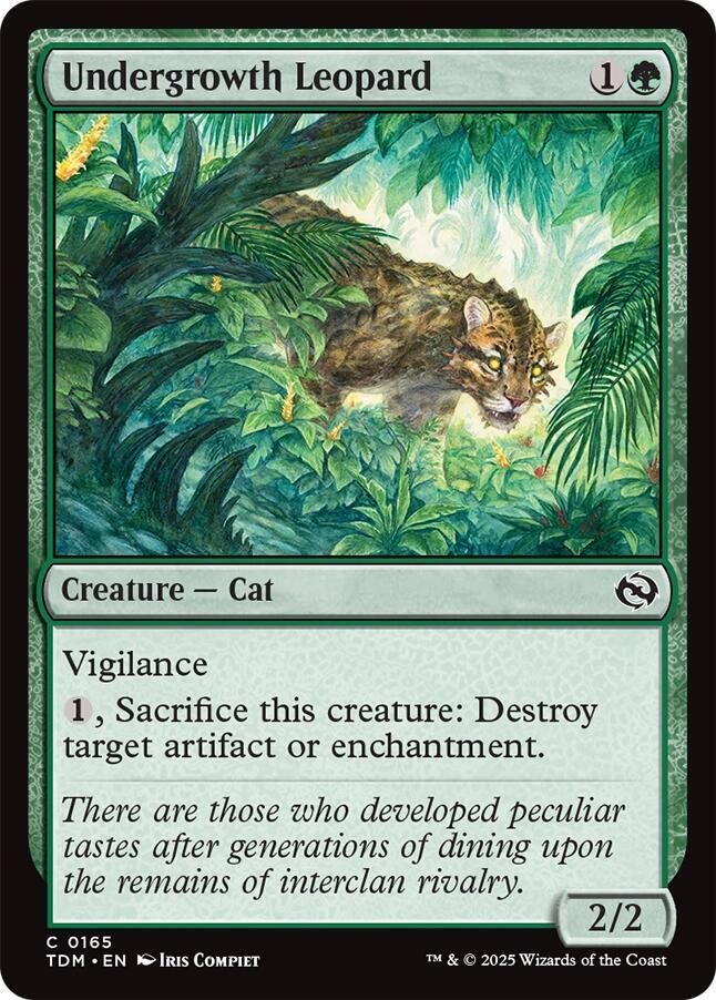 Undergrowth Leopard 165 card from Tarkir: Dragonstorm