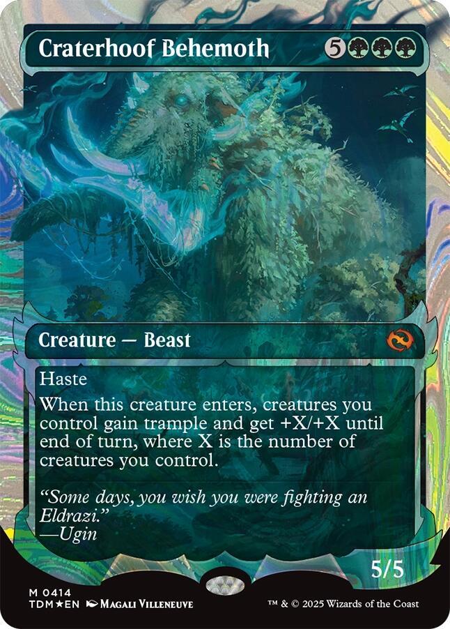 Craterhoof Behemoth (Showcase) (Halo Foil) 414 card from Tarkir: Dragonstorm