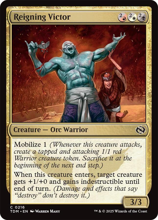 Reigning Victor 216 card from Tarkir: Dragonstorm