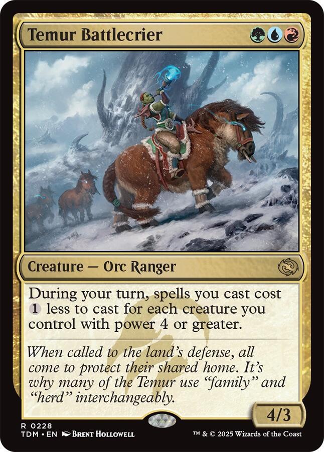 Temur Battlecrier 228 card from Tarkir: Dragonstorm