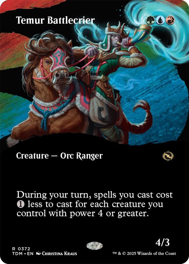 Temur Battlecrier (Borderless) 372 card from Tarkir: Dragonstorm