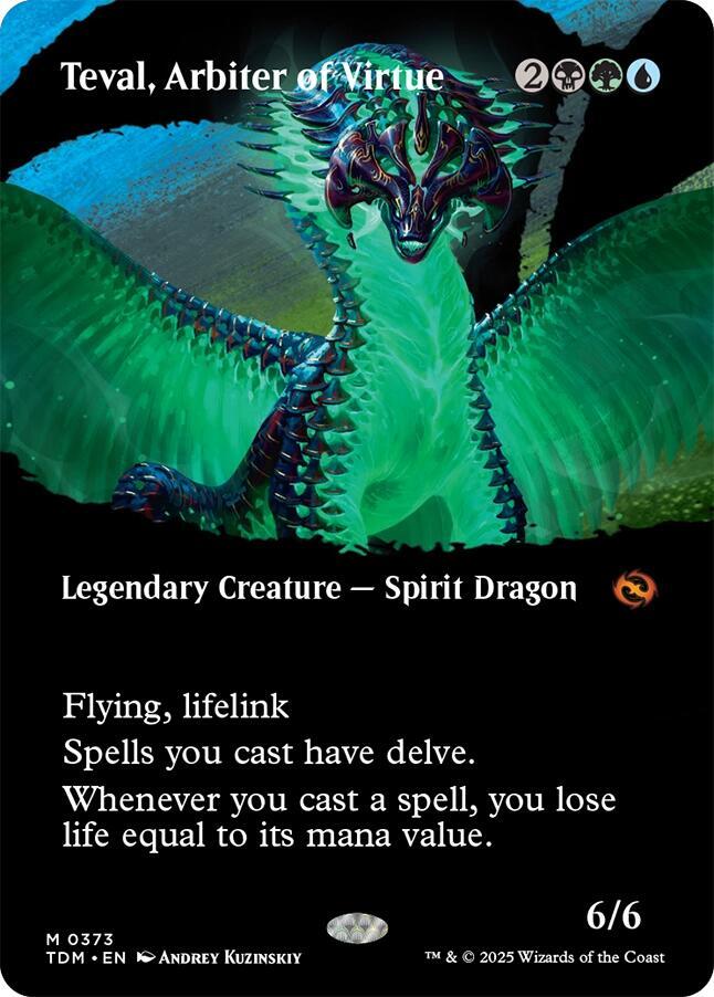 Teval, Arbiter of Virtue (Borderless) 373 card from Tarkir: Dragonstorm