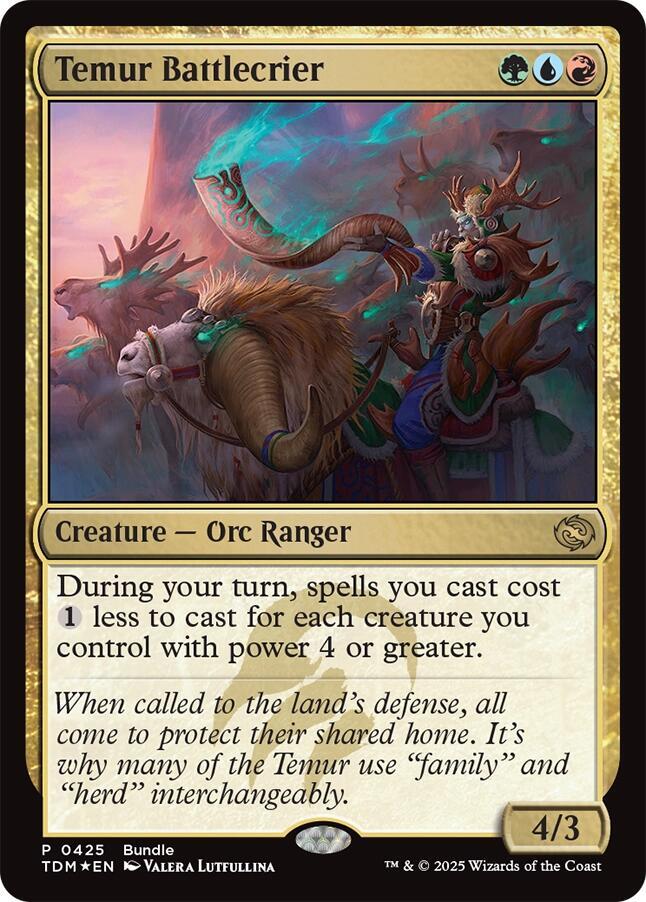 Temur Battlecrier (TDM Bundle) 425 card from Unique and Miscellaneous Promos