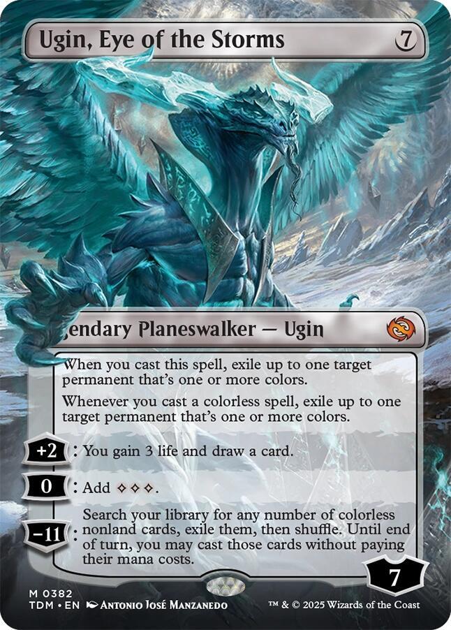 Ugin, Eye of the Storms (Borderless) 382 card from Tarkir: Dragonstorm