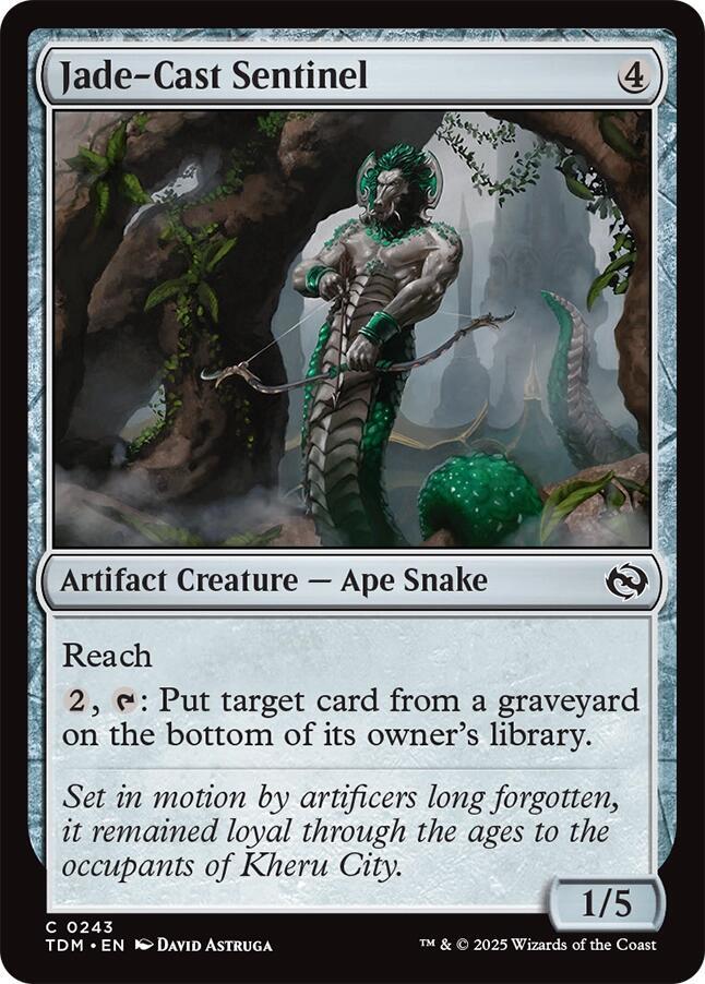 Jade-Cast Sentinel 243 card from Tarkir: Dragonstorm